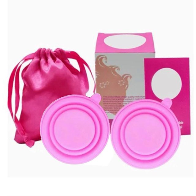 Menstrual Cup Soft Silicone Women Menstrual Cup Elastic Reusable Period Cup for Body Care S 6.2x4.3cm / 2.44x1.69in
