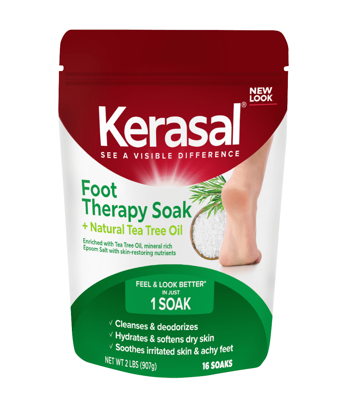 (2 pack) Kerasal Foot Therapy Soak, Foot Soak for Achy, Tired and Dry feet, 2 lbs