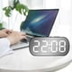 thumbnail image 4 of Reloj despertador digital Simples LED Pantalla digital grande Reloj despertador de moda con múltiples configuraciones Características Escritorio Mesita de noche Estudio Cocina Reloj de espejo (blanco), 4 of 6