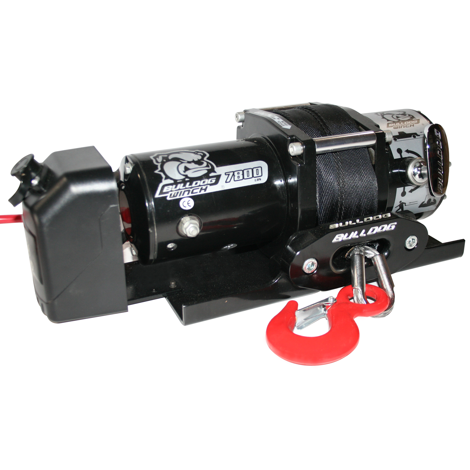 Bulldog Winch 7,800 LB Trailer Winch 50 Foot Synthetic Rope Roller