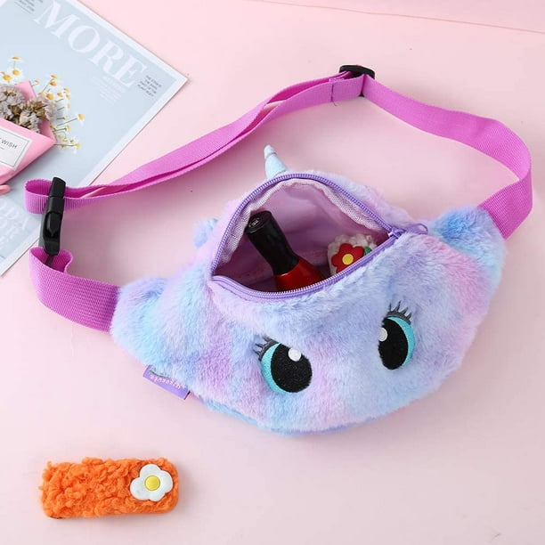 Kids Girls Fanny Pack Plush Fluffy Fuzzy Unicorn Fanny Pack Cute Waist Bags Belt Bags Crossbody Purse Bag Walmart