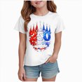 thumbnail image 2 of Xudanell Girls Usa 250th Anniversary Shirts for Teen 1776 2026 4th of July Patriotic Tshirt Comfortable for Kids White 7-8 Years, 2 of 4
