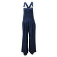 thumbnail image 4 of Women's Loose Adjustable Strap Wide Leg Denim Bib Overall Jeans Pants, 4 of 6