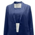 thumbnail image 5 of Scyoekwg Womens Suits Blazer and Pants Business Office Work 2 Piece Sets Long Sleeve Coat Shorts 2 Casual Two Piece Set Fashion Matching Outfits Suit (Navy,M), 5 of 7