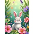 thumbnail image 4 of Cute Cartoon Rabbit Floral Decoration Spring Theme Backdrop Banner Birthday Party Supplies Photography Props Easter Wall Hanging Backdrop, 4 of 4