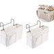 thumbnail image 1 of Organizador de almacenamiento colgante para mesita de noche, bolsa de lona con clips de metal, material duradero para camas de dormitorio, fácil instalación y almacenamiento multifuncional (2 piezas), 1 of 4
