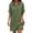 *Army Green, variant on VBVC Women's Cotton Linen Collared Shirt Dress , Summer Casual Short Sleeve Dress For Women , Ladies' Loose Fit Button Down Dress with Pockets,Army Green,S-2XL