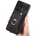 thumbnail image 6 of SaniMore for Samsung Galaxy A53 5G Wallet Case, [RFID Blocking] Elastic Card Slot Vehicle Magnetic PU Leather Ring Holder & Lanyard Stand Money Pocket Cover for Samsung A53 5G, Black, 6 of 15