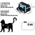 thumbnail image 2 of Cat Carrier,Soft-Sided Pet Travel Carrier for Cats,Dogs Puppy Comfort Portable Foldable Pet Bag Airline Approved (Small Blue), 2 of 5