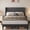 Dark Gray-2, variant on Lofka Full Size Bed Frame with Upholstered Headboard, Metal Bed Frame with Wooden Slats, Beige
