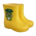 thumbnail image 3 of VeFlora Kids Rainboots Toddler Rubber Rain Cartoon Rain Shoes Outdoor Non Drawstring Water Shoes for Boys Girls(Yellow#02/8.5-9 Little Child), 3 of 5