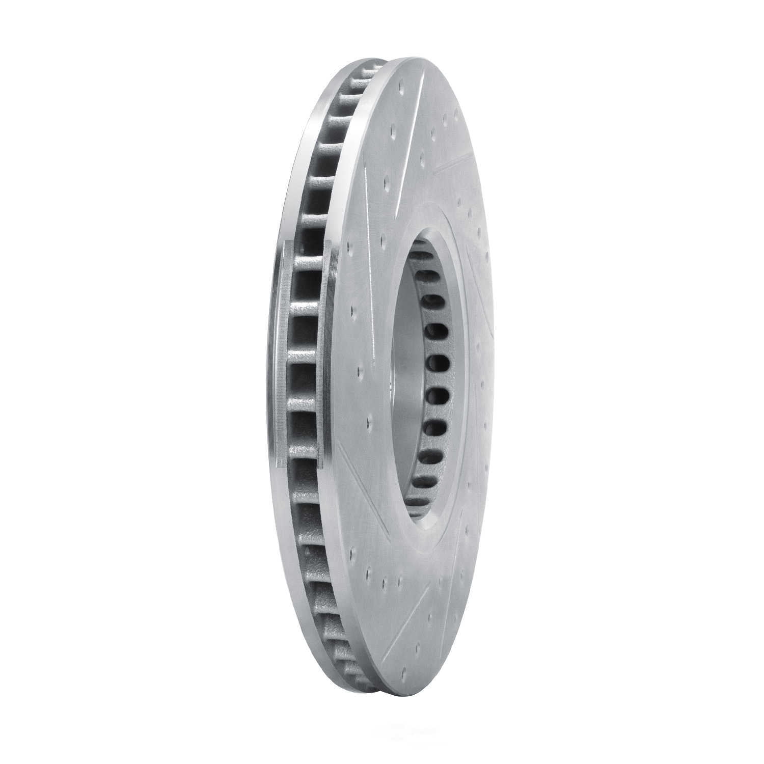 Dynamic Friction Company 631-75023D DFC Brake Rotor - Drilled And Slotted - Silver