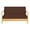 Chocolate, variant on Futon Slipcover Armless Futon Bed Cover Zippered Armless Sofa Bed Cover Egyptian Cotton 4"Deep, Slipcover Couch Protector Twin Size- Beige