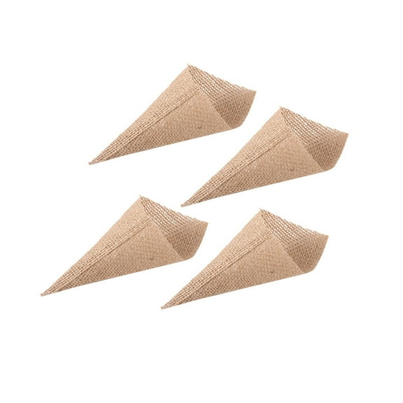 Masteelf 6pcs Burlap Cone Flower Holder Organizer for Birthday Baby Shower Wedding Decor