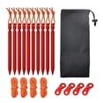 thumbnail image 1 of koolsoo 10pcs 7001 Aluminum Tent Stakes - Ultralight Tri-cone Tent Pegs Red, 1 of 9