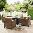 thumbnail image 4 of Pemberly Row 5-Piece Metal Conversation Set with Armchairs Sand/Brown, 4 of 21