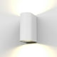 thumbnail image 1 of Aplique LED exterior interior blanco moderno, foco de pared GU10, 2 focos de 400lm cada uno, iluminación moderna jardín terraza garaje, IP44, 2x5W JAMW Sencillez, 1 of 5