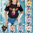 thumbnail image 5 of Easter T-Shirt Bunny Cute Tshirt Short Sleeve Easter Shirts for Girls Kids Toddler T-Shirt Size 12-13, 5 of 5