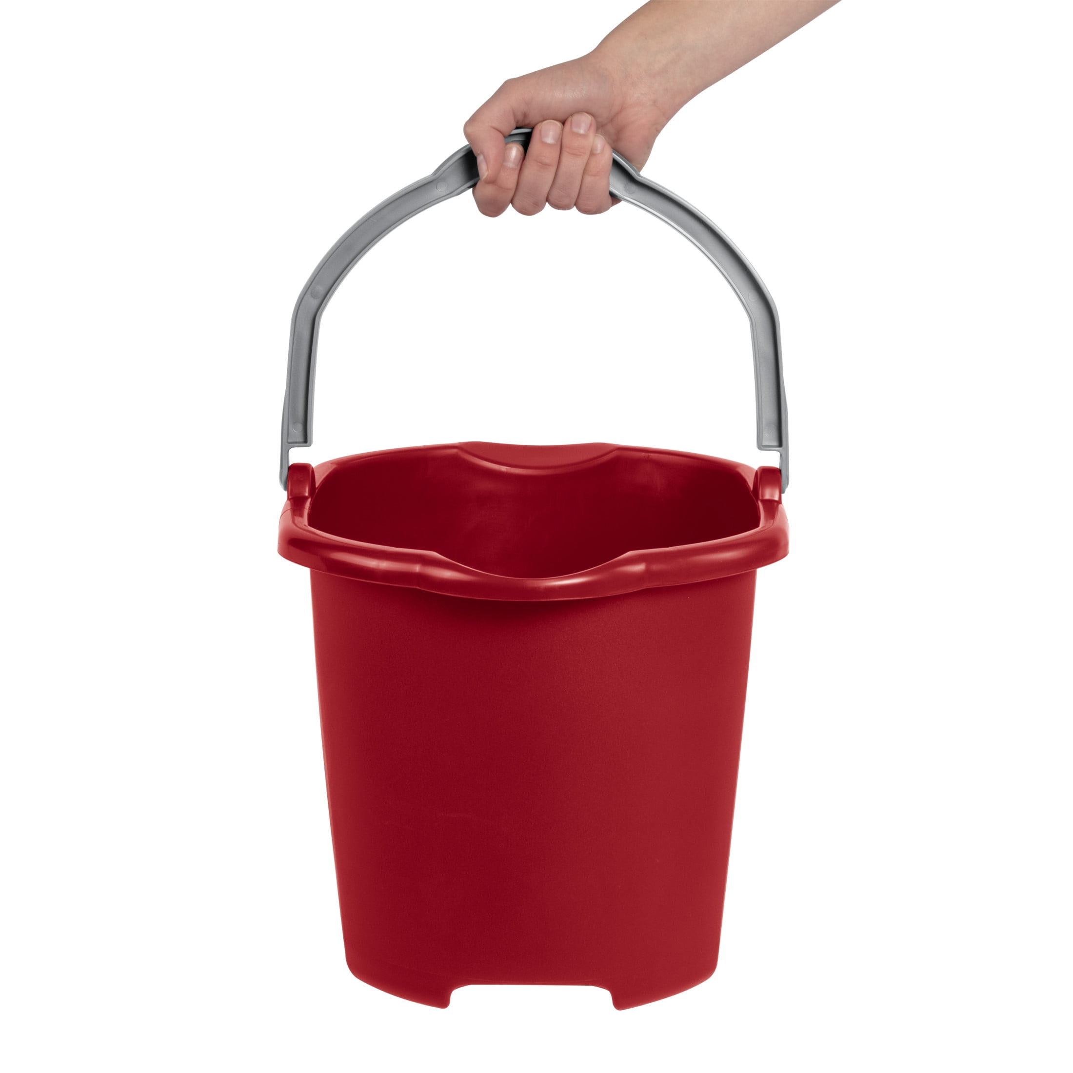 Sterilite 16 Quart Dual Spout Pail, Multi-Purpose Bucket, Durable Design with Comfort Carry Handle