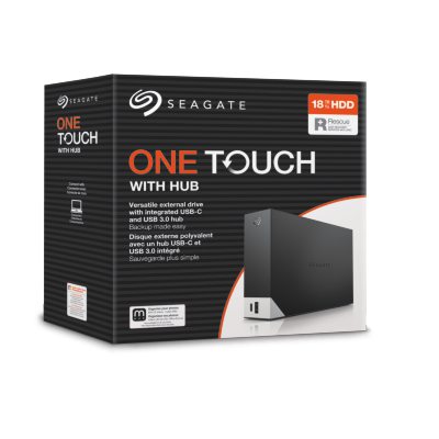 Seagate One Touch Hub 18TB External USB-C and USB 3.0 Desktop Hard Drive  - Black (STLC18000400) - image 3 of 10