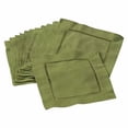 thumbnail image 2 of SARO 6100C.SE6S 6 in. Square Hemstitch Cocktail Napkin - Sea Green  Set of 12, 2 of 7