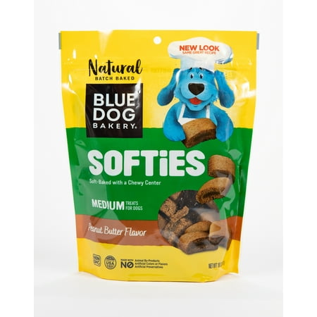 *best by 08/30/2026*Blue Dog Bakery Softies Peanut Butter Flavor Medium Treats for Dogs  18 oz Bag