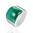 thumbnail image 3 of 10 Colors Rhinestone Stainless Steel Men 18MM Silver Band Wedding Ring Size 7-12, 3 of 9