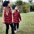 thumbnail image 2 of Children Kids Boys Girls Plaid Shirts Long Sleeve Turn-down Collar Pocket Baby Toddler Autumn Sprint Party Shirts Tops 1-7Y, 2 of 10