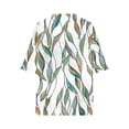 thumbnail image 7 of GaThRRgYP Womens Tops under $10,Womens Plus Size Tops Tunic Short Sleeve Shirts,Women's Ladies Fashion Casual Cropped Short Sleeve Printing Loose Shirt Blouse Top Green XXXXXL, 7 of 7