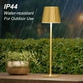 thumbnail image 7 of Postlucky 2 Pack 15" Cordless Rechargeable Table Lamp, 3 Colors Dimmable Touch Lamp for Restaurant/Bedroom/Home, Brushed Gold, 7 of 7