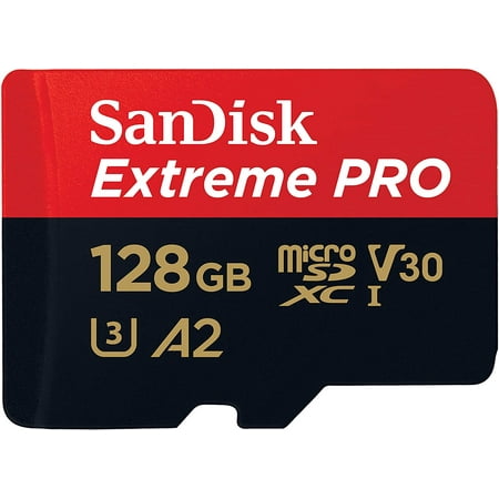 SanDisk Extreme Pro Memory Card MicroSDXC UHS-I U3 A2 V30 128GB Nintendo Switch Micro SD Card with Adapter