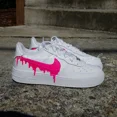 thumbnail image 2 of Air Force 1 Low Top PINK Drip Custom NWT, 2 of 6