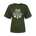 thumbnail image 3 of T Shirt St Patricks Day Round Neck Cotton Tops Favorite Women Shirt for Girlfriend Casual Spring Summer (Army Green,XXL), 3 of 3