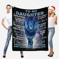 thumbnail image 2 of LHSHID Custom Love Blanket Throw to My Daughter from mom and Dad I Will Always Be There to Love & support You Hug Blanket Bed Throws, 2 of 6