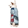 thumbnail image 1 of Fotbe Circular Lighthouse Sudadera con Estampado para Perros Pequeños – Suéter con Capucha para Mascotas, Tela Suave de Forro Polar con Bolsillo-Small, 1 of 7