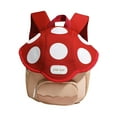 thumbnail image 4 of 2xMushroom Mochila Mini Bolsa De Viaje Novedad Mochila Escolar Al Aire Libre Para 3-6 Niños Pequeños Rojo, 4 of 8