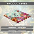 thumbnail image 6 of FKELYI Bohemian Lotus Floral Hummingbird Print Waterproof Tablecloth Square Fitted Table Cover Stretch Fabric Polyester Card Table Protector Covers Indoor Outdoor Decor, 34x34 inch, 6 of 6