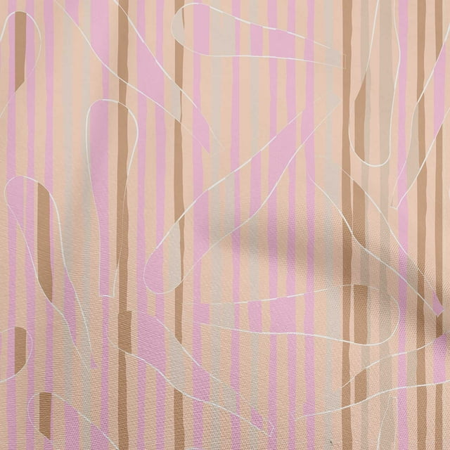 oneOone Silk Tabby Rose Pink Fabric Geometric Abstract Petal Sewing Craft Projects Fabric Prints By Yard 42 Inch Wide