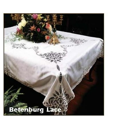 

Violet Linen Betenburg Lace Tablecloth