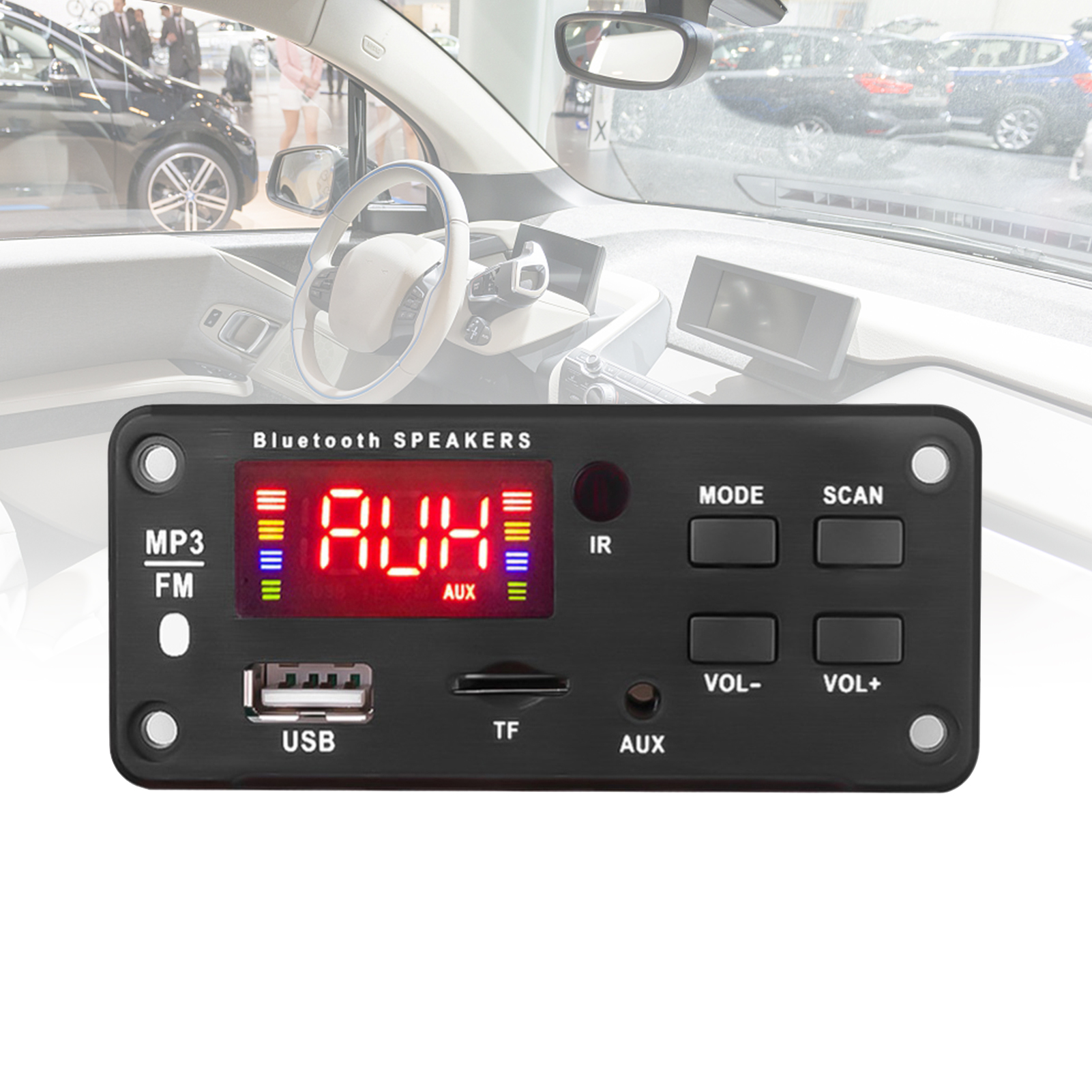 Besufy Bluetooth 5.0 MP3 Decoder Board FM Radio TF USB AUX Audio Module for Car Speaker - image 4 of 7