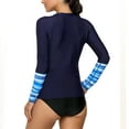 thumbnail image 4 of Women's Rash Guard Swimsuit Long Sleeve Print Swim Tops Sport Shirts UPF 50+, 4 of 5