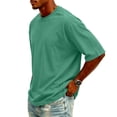 thumbnail image 5 of Mens Cotton T Shirts Dqueduo Men's Summer Casual Solid Color Round NeckT-shirt Tops Blouse Mint Green XL, 5 of 6