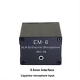 thumbnail image 5 of Amplificador de Micrófono Electret EM-6 XLR A 3,5 mm, Entrada de Micrófono con Conector de 3,5 mm, Mezclador de Audio, Tarjeta de Sonido y Convertidor de Captación., 5 of 5