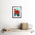 thumbnail image 2 of Flowers Red Bouquet Vase Art Print Framed Poster Wall Decor 9x7 inch, 2 of 5