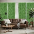 thumbnail image 2 of Ambesonne Botanical Window Curtains, Overview Foliage Scene, Each 28" W x 84" L, Fern Green Emerald, 2 of 5