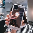 thumbnail image 6 of for iPhone 13 Diamond Glitter Case Mirror Makeup Cute for Girls Women Protective Cover with Bling Crystal Rhinestone Ring Holder Finger Grip Stand Kickstand Case for iPhone iPhone 13 6.1", 6 of 6