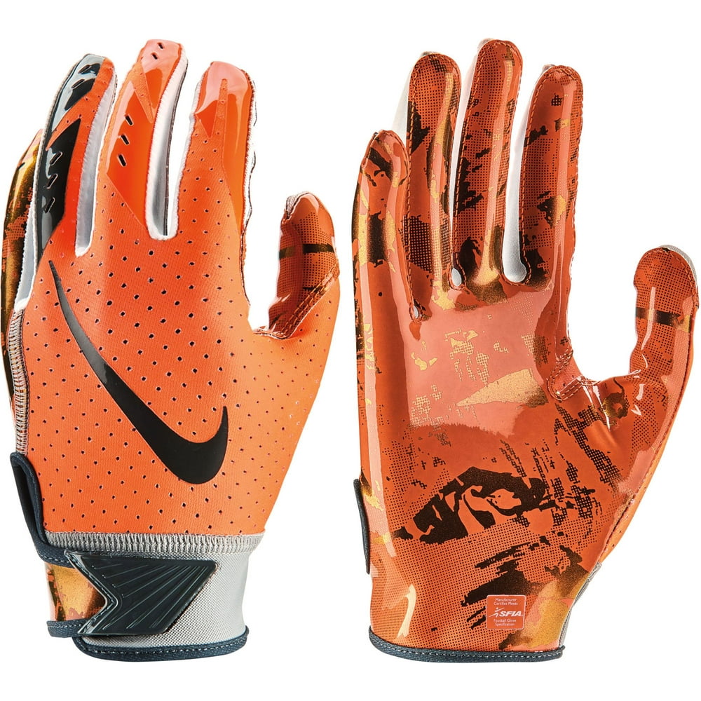 Nike Youth Vapor Jet 5.0 Receiver Gloves 2018 Chrome/Orange M Walmart