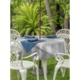 thumbnail image 2 of Outdoor Tablecloth with Umbrella Hole & Zipper, Grey Beach Coastal Round Tablecloth 60 Inch, Summer Nautical Seaside Ocean Beige Patio Table Cover Waterproof Table Cloth for Picnic/Party, 2 of 7