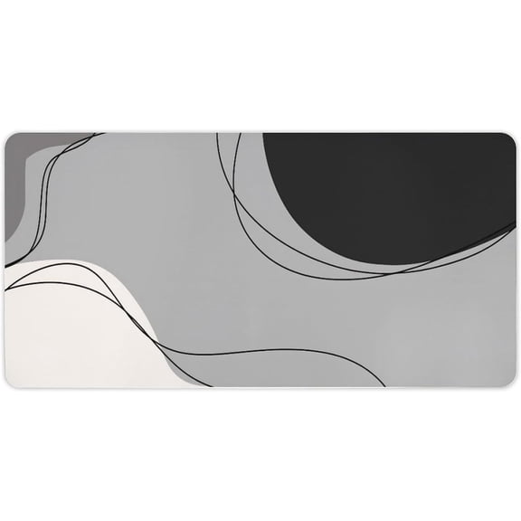 Verolix Minimalist Black White Mouse Pad 24 x 12 Inch Extended Desk Mat, Large Desk Mouse Pad, Smooth Jiajibu Surface, Non-Slip Rubber Base, Waterproof Computer Desk Pad for Office Home