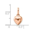 thumbnail image 2 of Auriga Fine Jewelry 925 Sterling Silver Rose-Tone Puffed Heart Pendant (L- 14.7mm, W- 8mm) for Women, 2 of 6